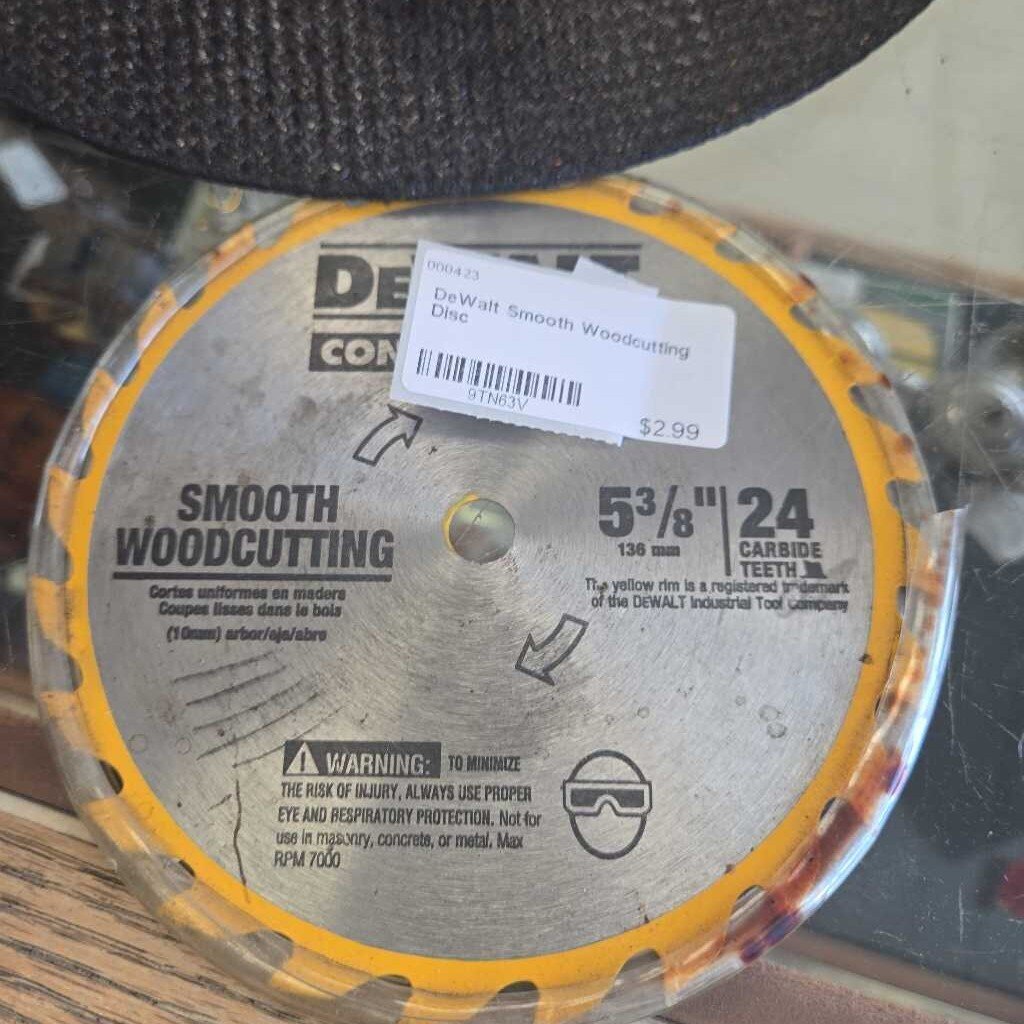 DeWalt Smooth Woodcutting Disc