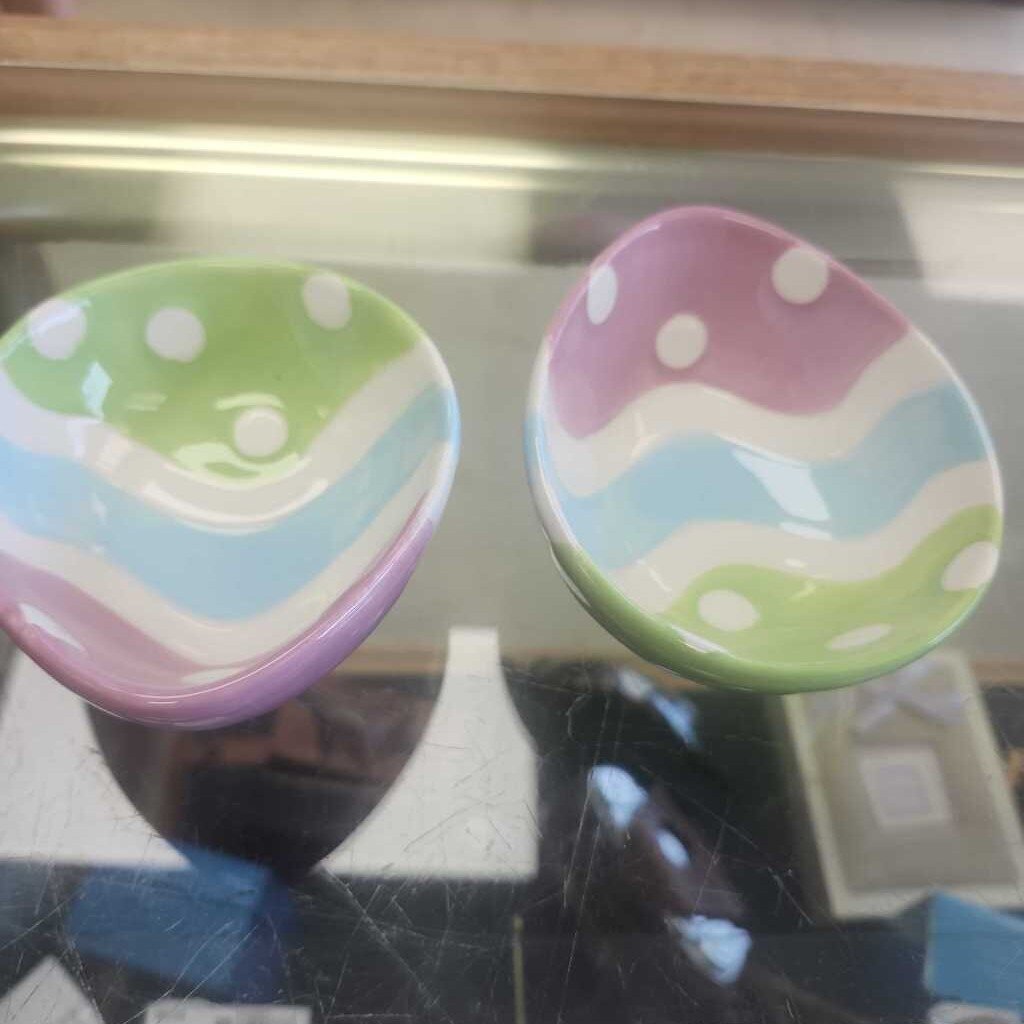 2 Easter Egg Trinket Bowl