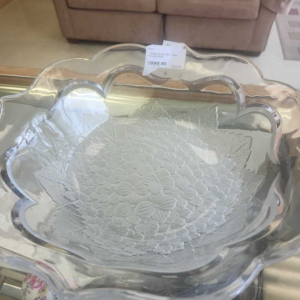 Vintage Studio Nova Clear Frosted Bowl