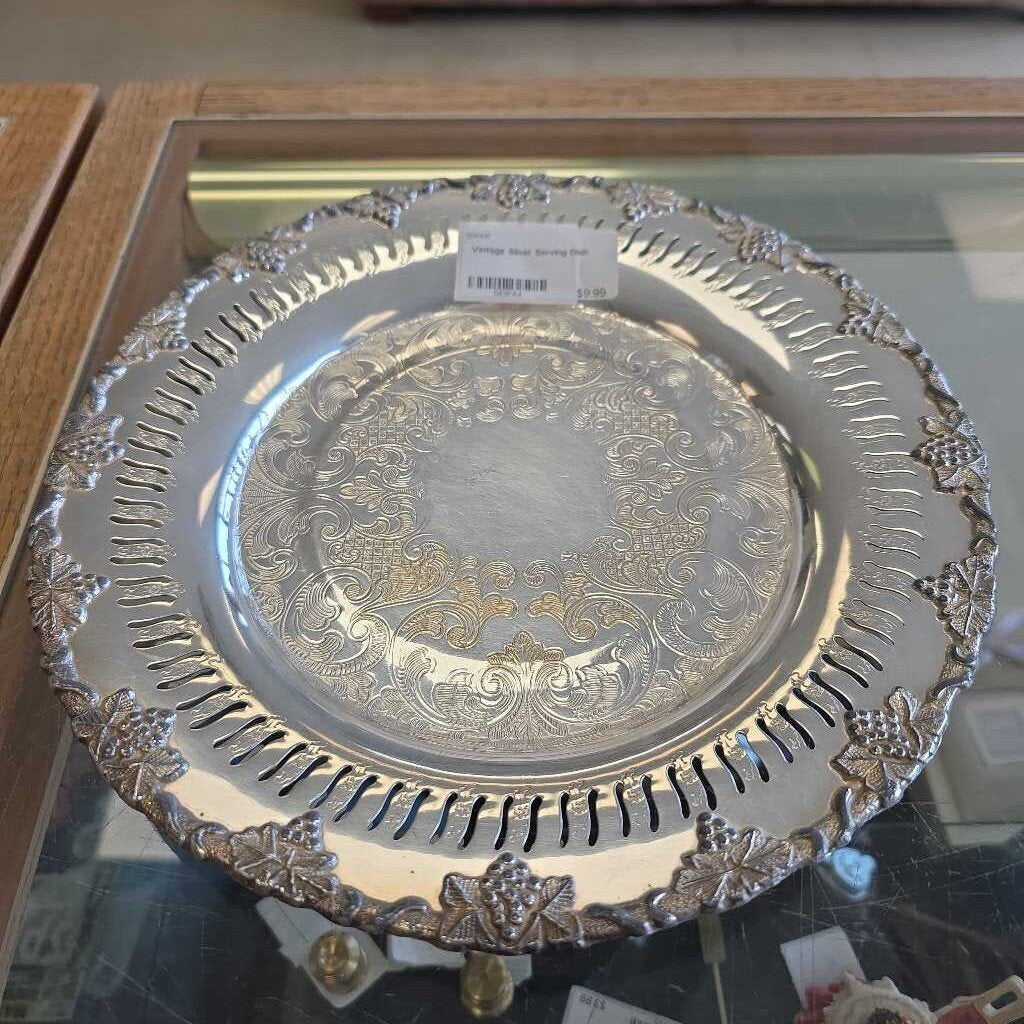 Vintage Silver Serving Dish