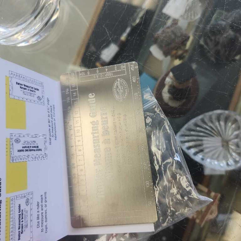 Butter Measuring Guide Metal Card