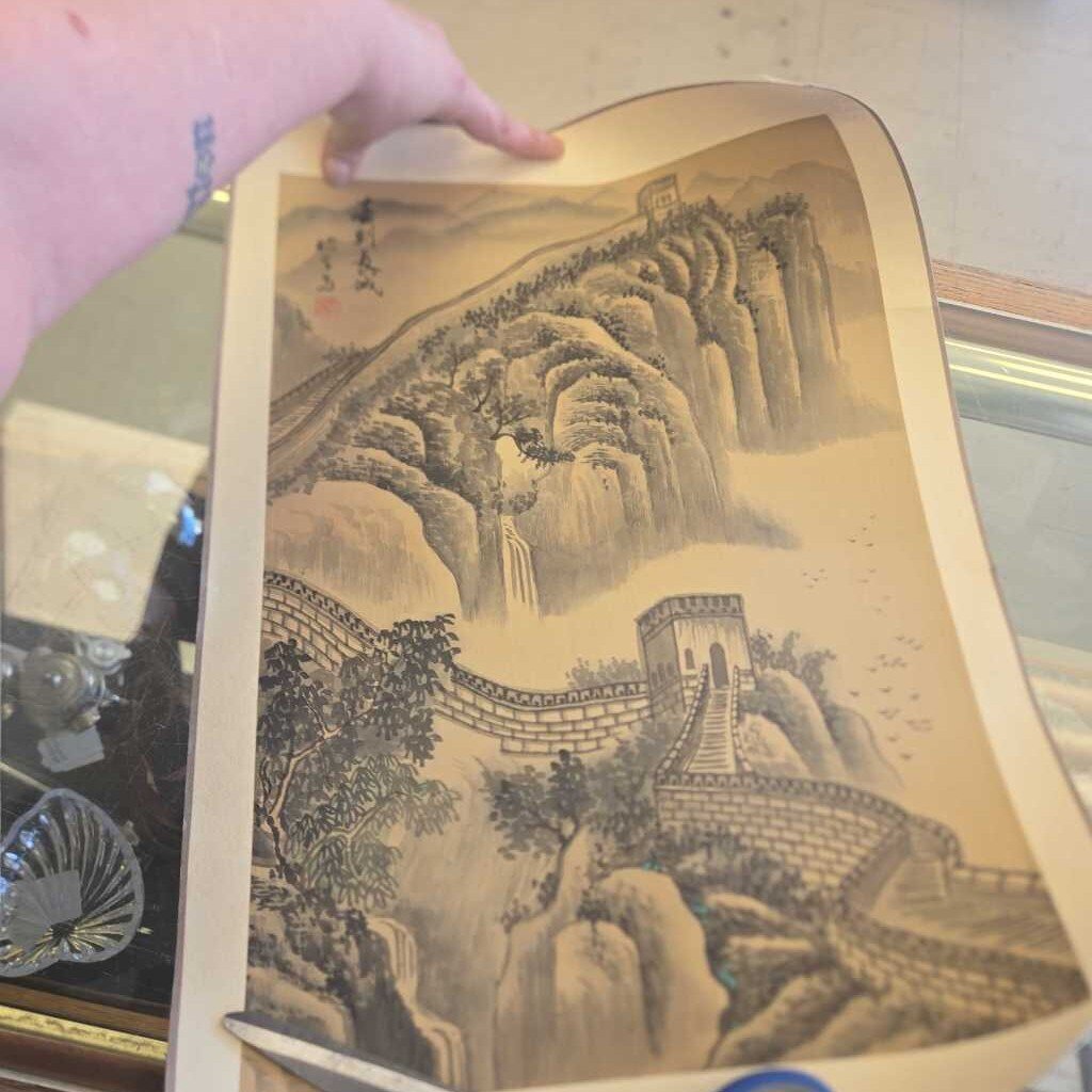 Hand Painted Japanese Scroll
