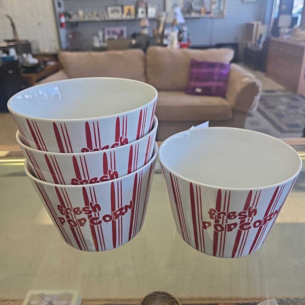 4 pc Ceramic Popcorn Dish