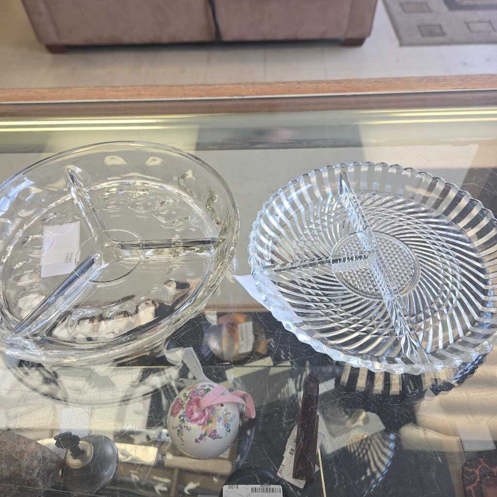 3 Compartment Glass Dish