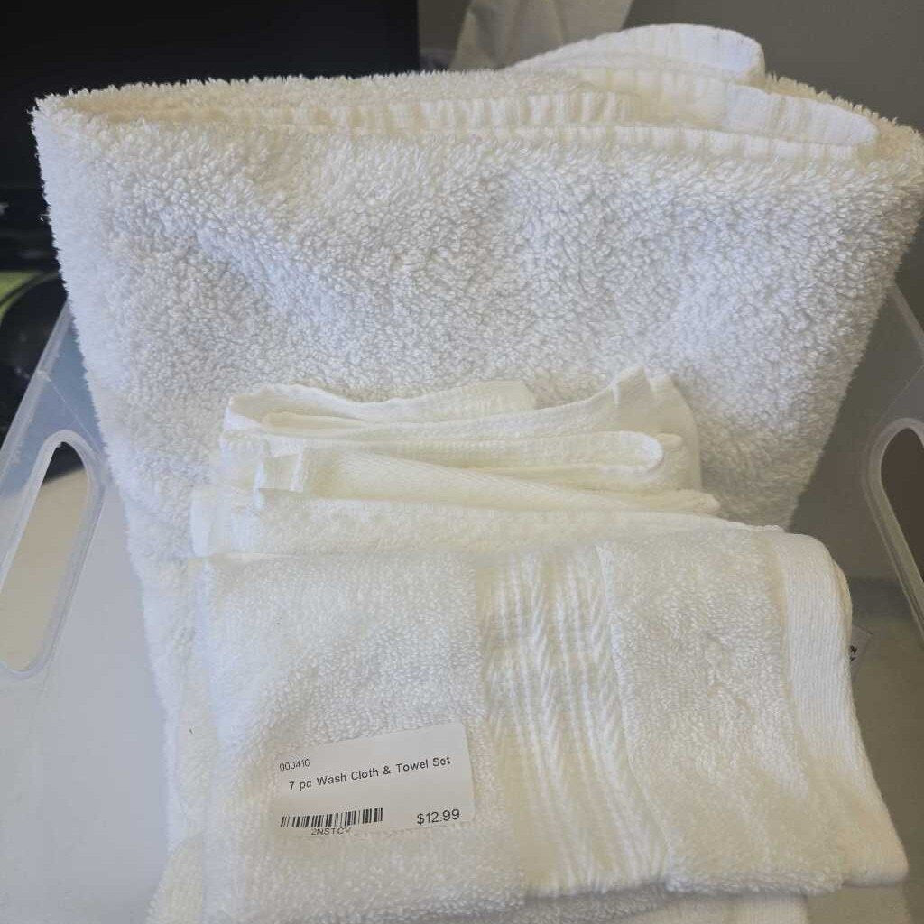 7 pc Wash Cloth & Towel Set