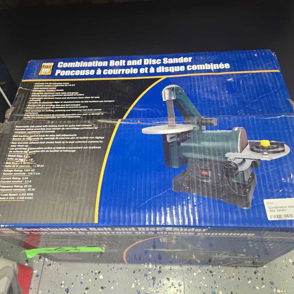 Combination belt and disc sander