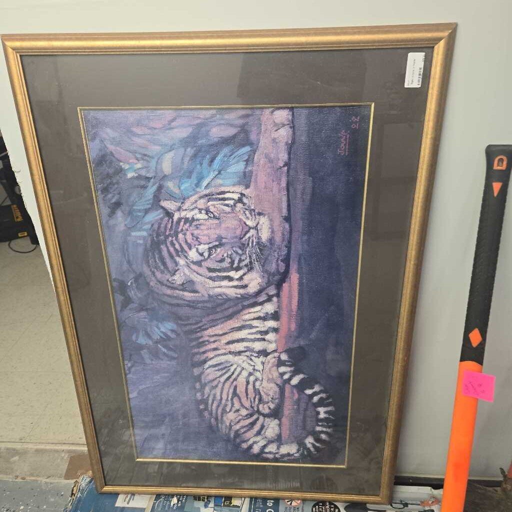 Tiger picture in frame