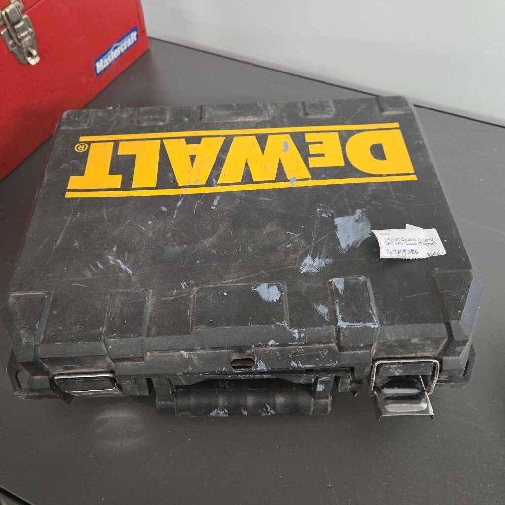 DeWalt Electric Corded Drill With Case (Tested)