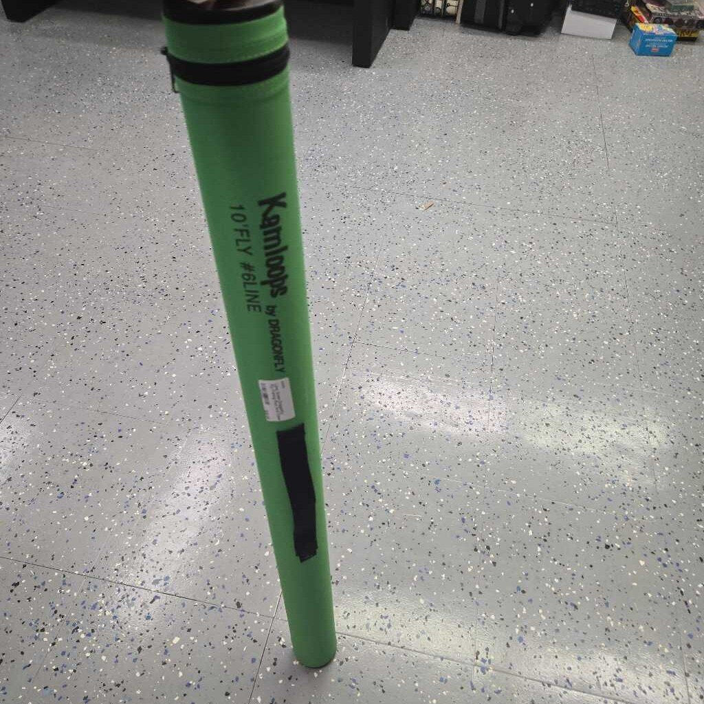 Lime Green Dragonfly Fly Fishing Rod And Case