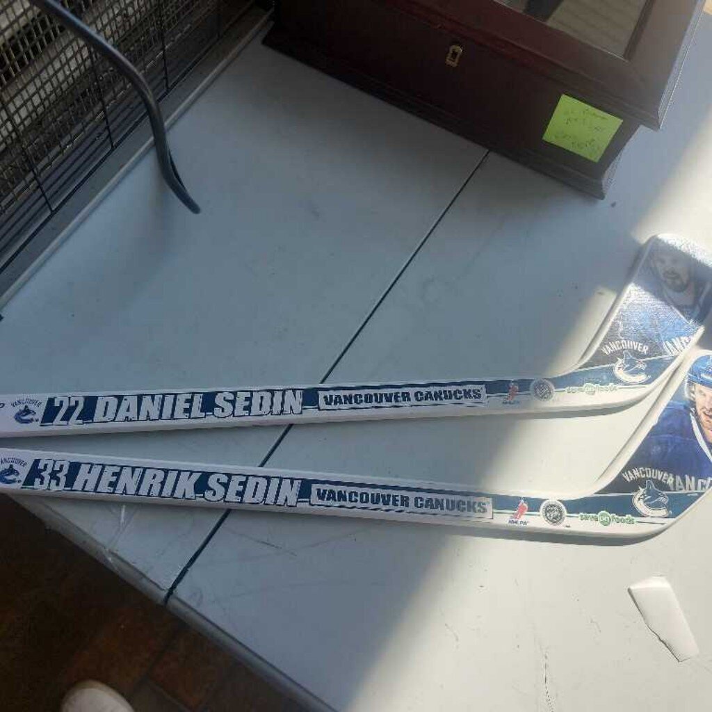 Pair Of Wall Vancouver Canuck Plastic Sticks