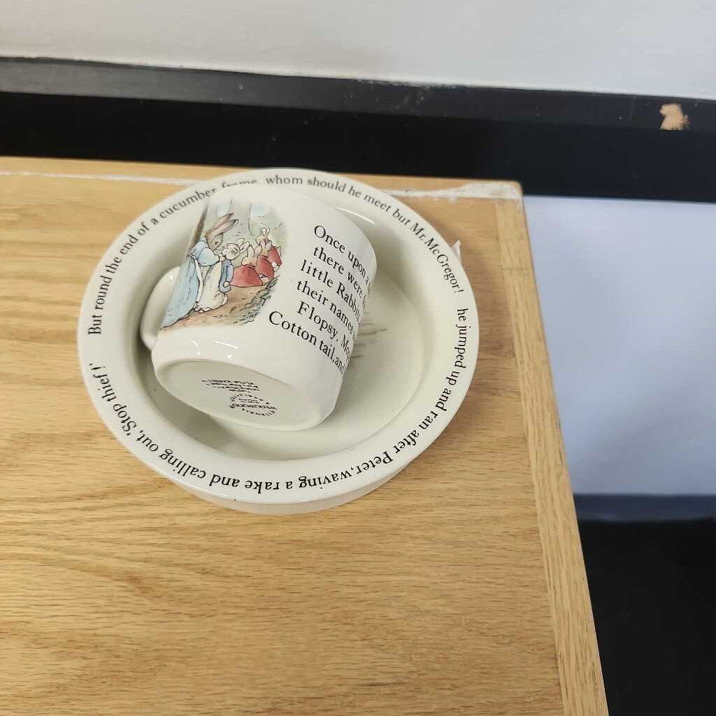 Wedgewood Peter Rabbit mug and bowl