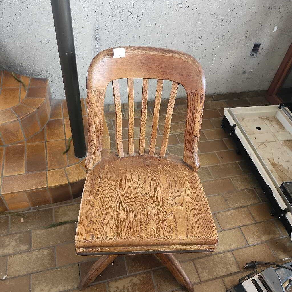 Wooden Swivel Office Chair