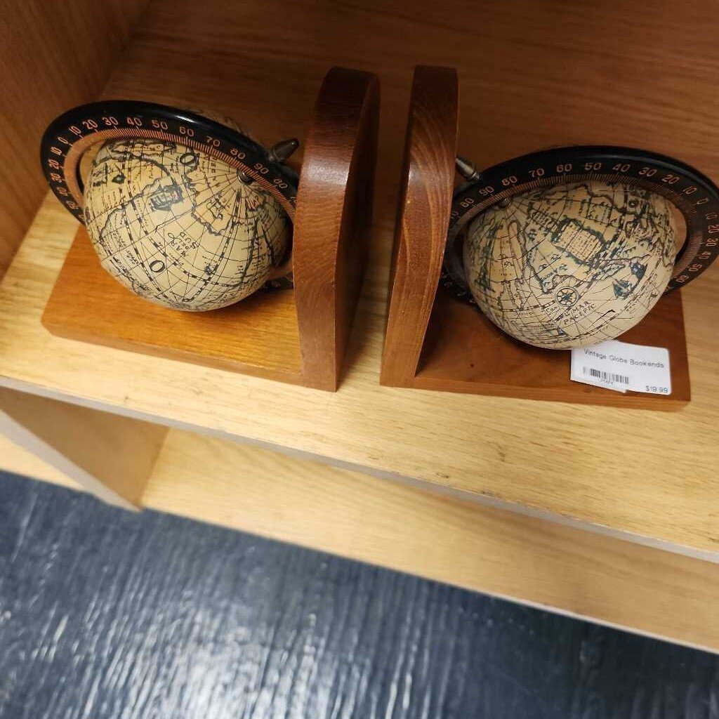 Vintage Globe Bookends
