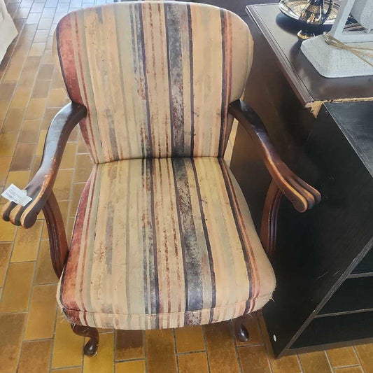 Vintage Striped Armchair