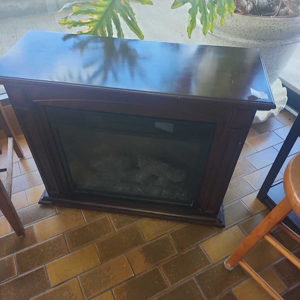 Walnut Color Fireplace