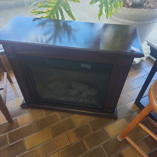 Walnut Color Fireplace