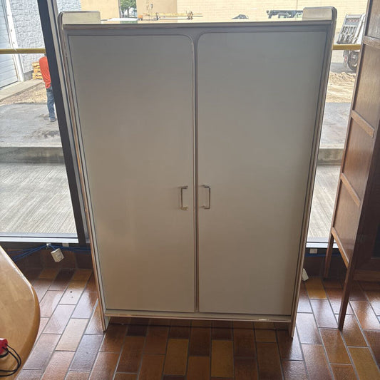 Cream Cabinet with Gold Accents