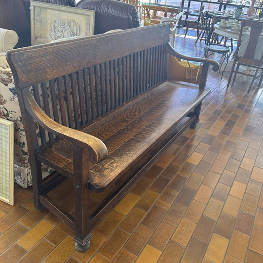 Solid Oak Wooden Bench/Church Pew