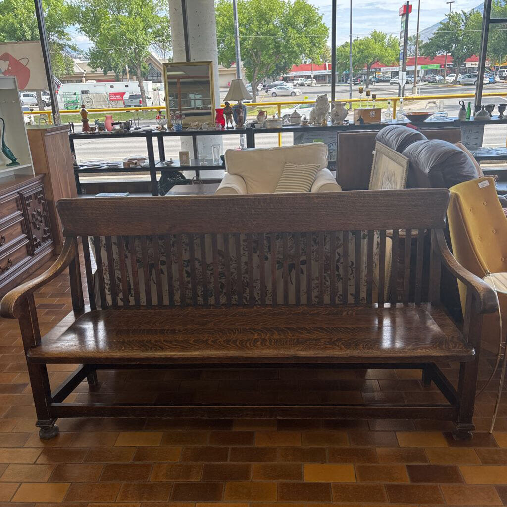 Solid Oak Wooden Bench/Church Pew