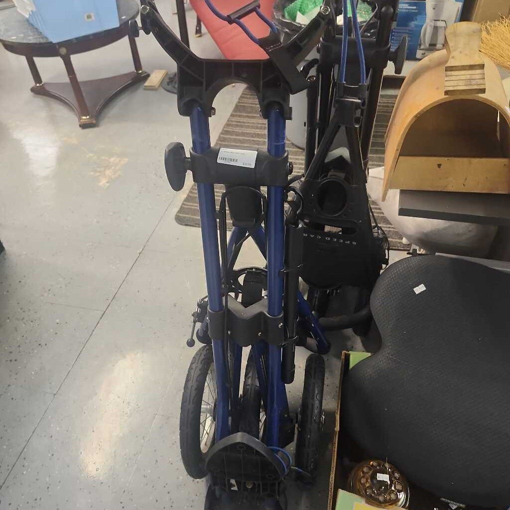 3 Wheel Blue Golf Cart
