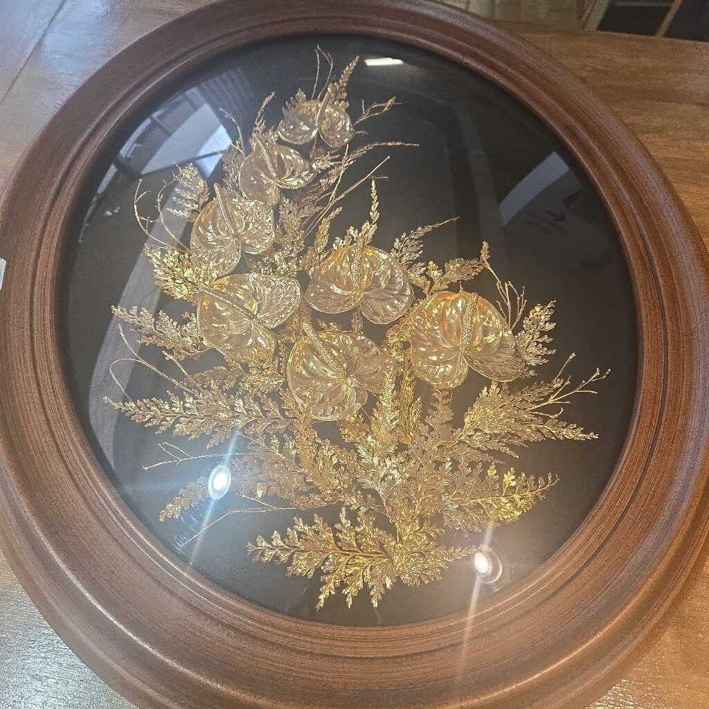 Gold Dipped Flower In Frame