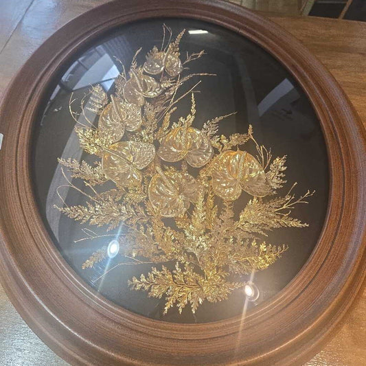 Gold Dipped Flower In Frame