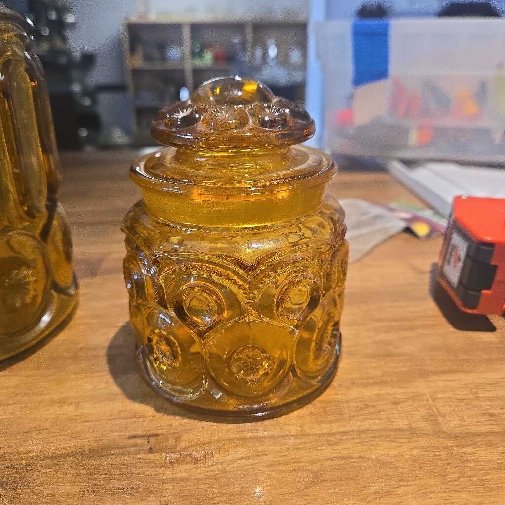 Amber Glass Canister