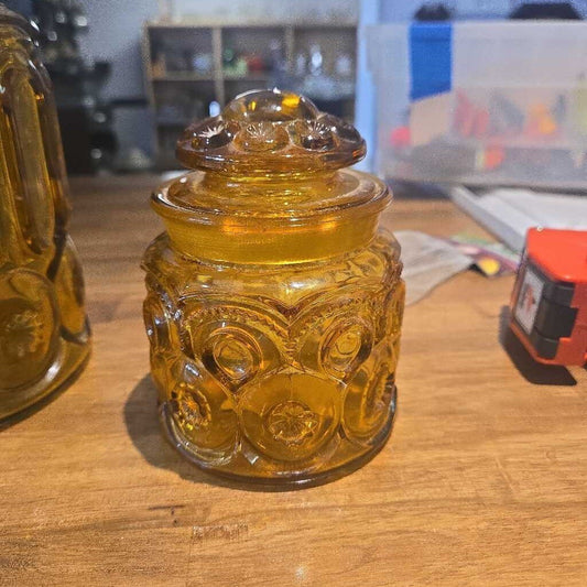 Amber Glass Canister