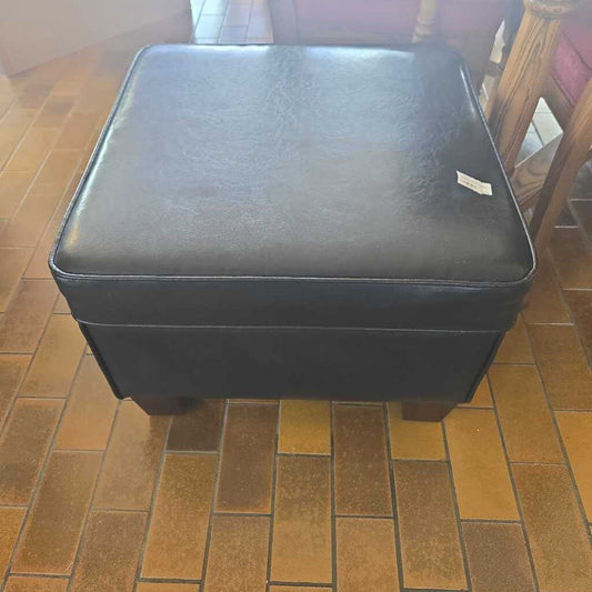 Bonded Leather Storage Ottoman