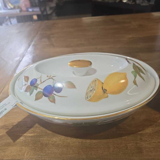 Royal Worcester Evesham Gold Oval Casserole Dish With Lid