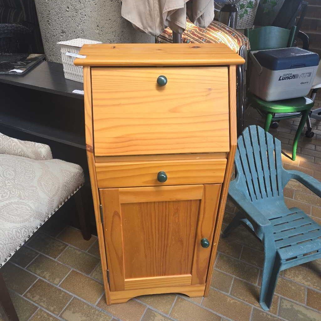 Pine Secretary Desk/Bedside Cabinet