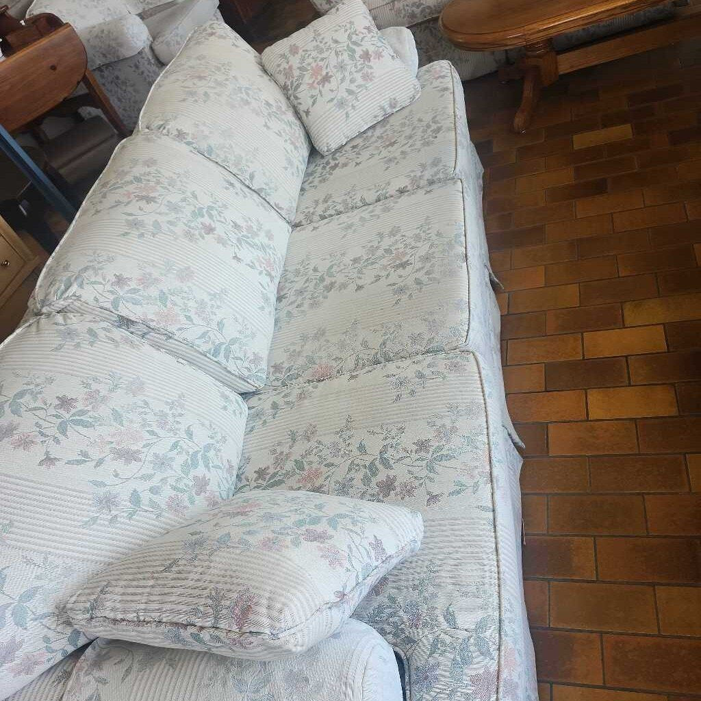 Floral White Couch