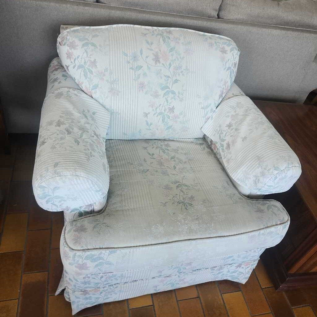Floral White Chair