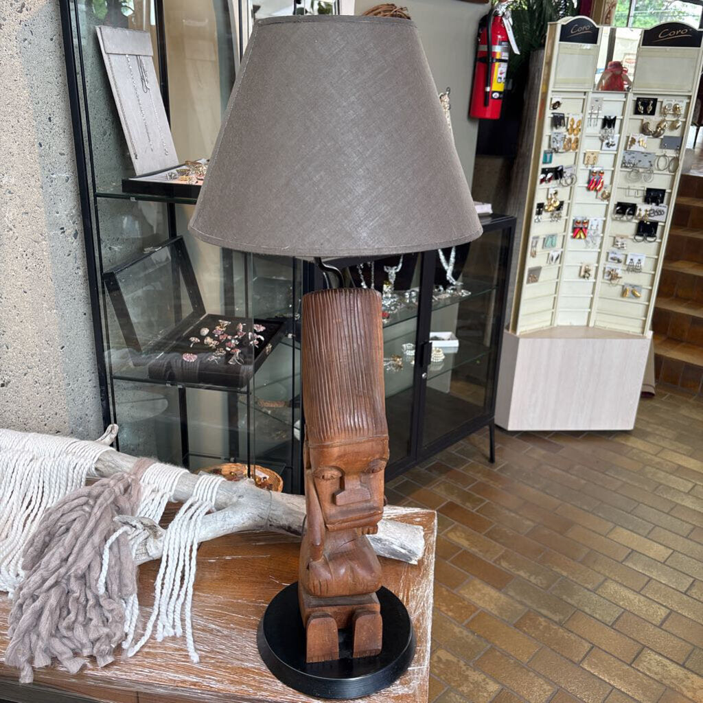 Wooden Sculpture Lamp