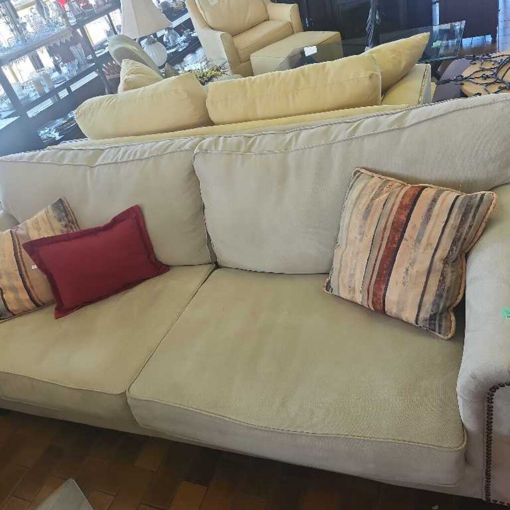 Cream Microfiber Couch