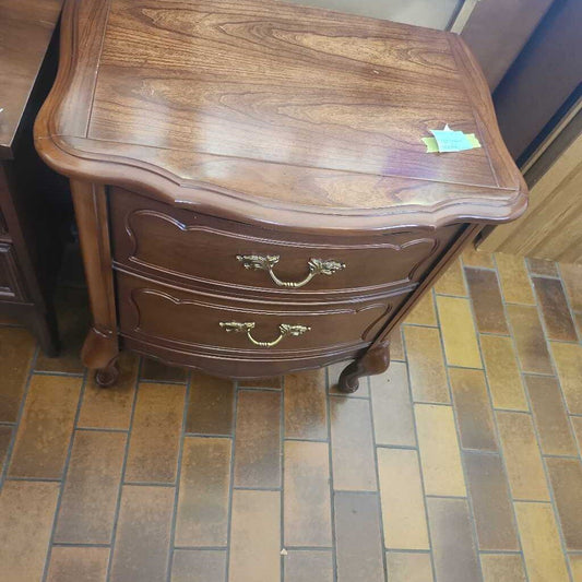 2 Drawer Wooden End Table