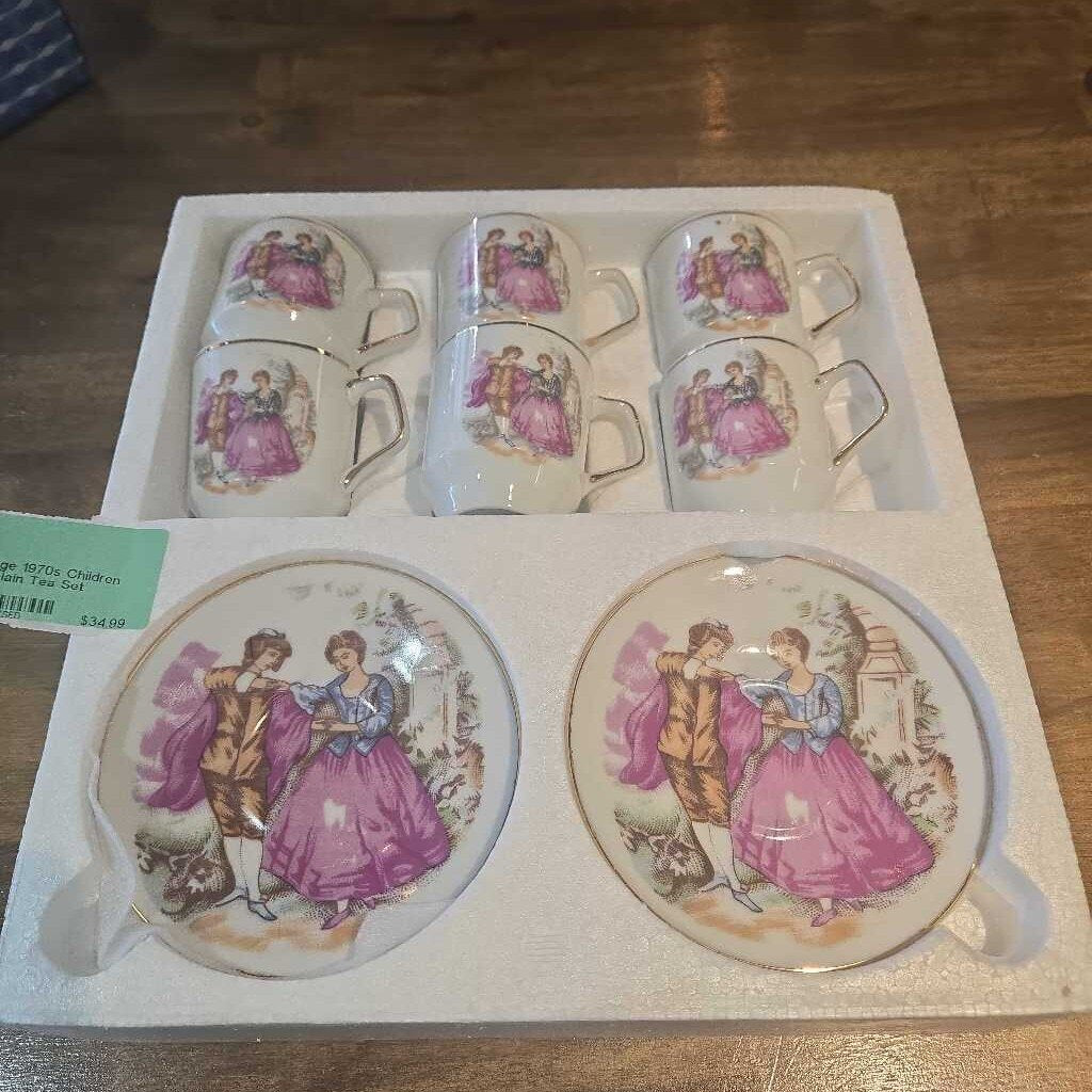 Vintage 1970s Children Porcelain Tea Set
