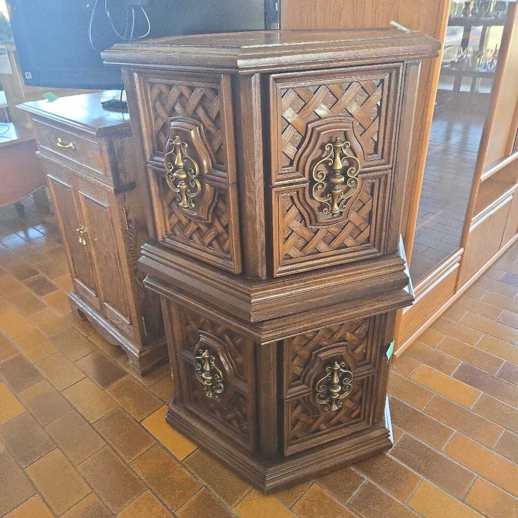Hexagonal Wooden Storage Table