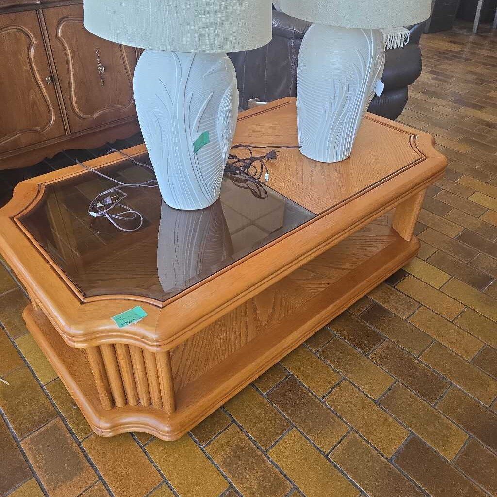 Wooden/Glass Table