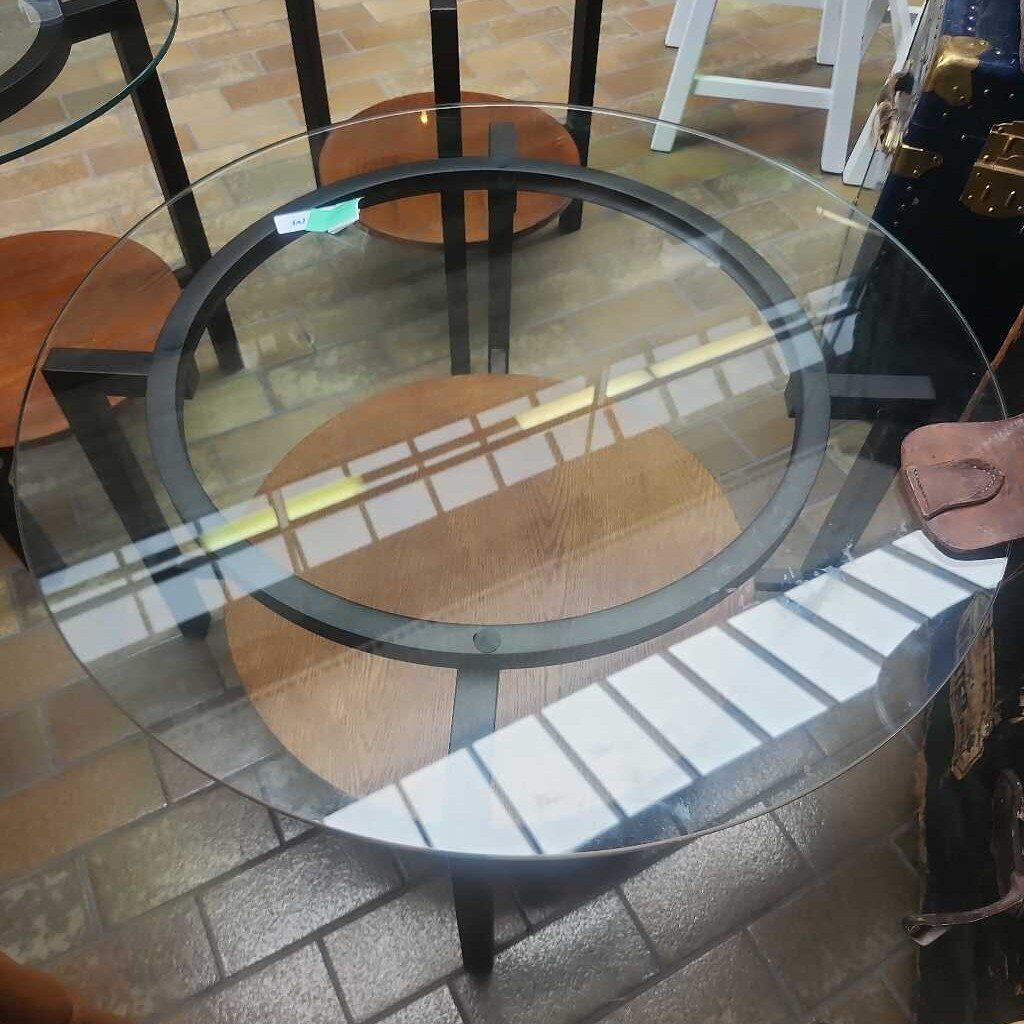 Modern Glass/Metal Coffee Table