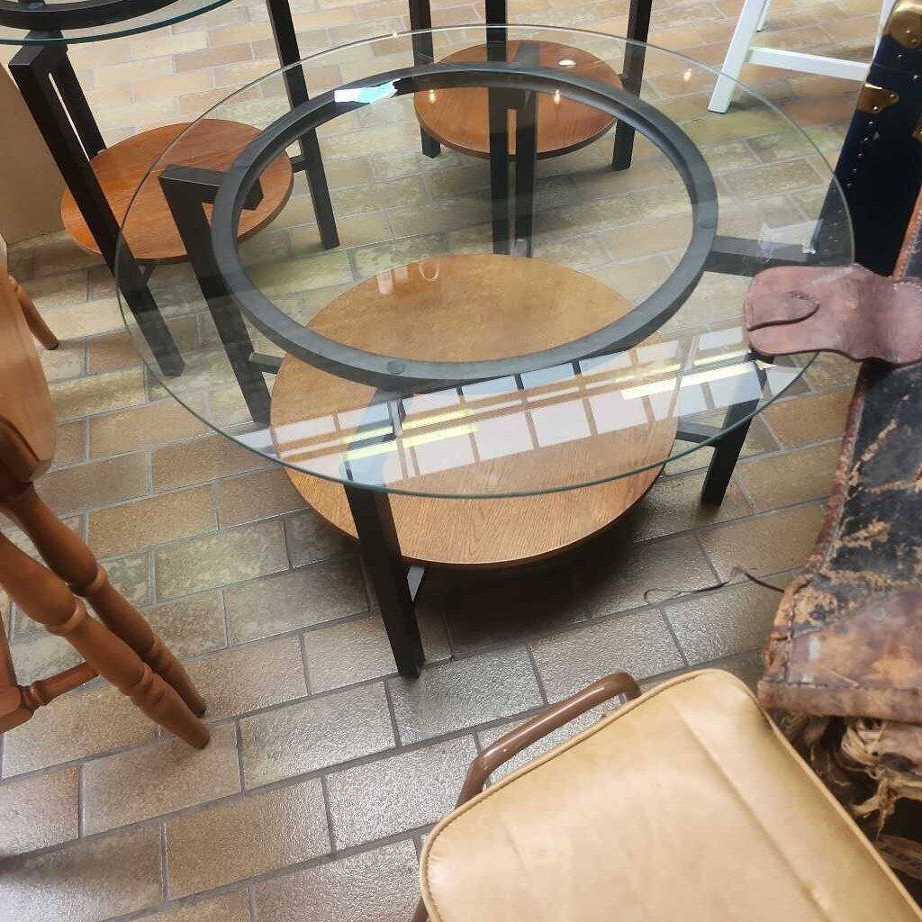 Modern Glass/Metal Coffee Table