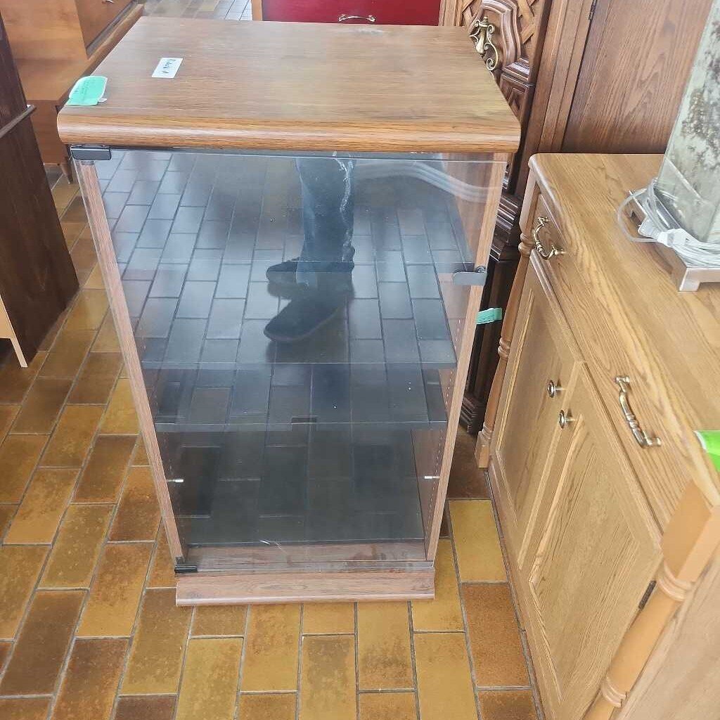 Stereo Wooden Single Glass Cabinet