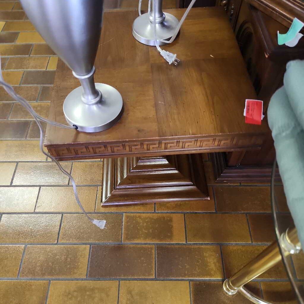 Greek Pattern Accent Square Side Table
