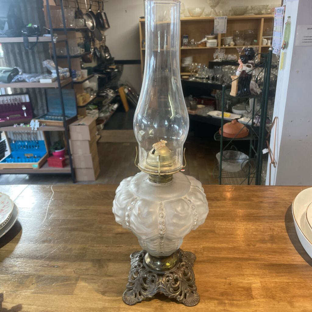 Frosted Glass Oil Lamp