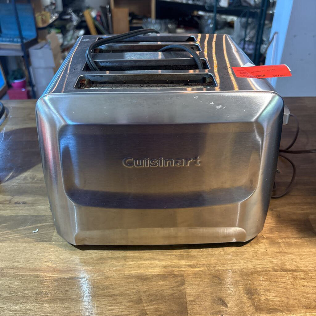 4-slice stainless steel toaster