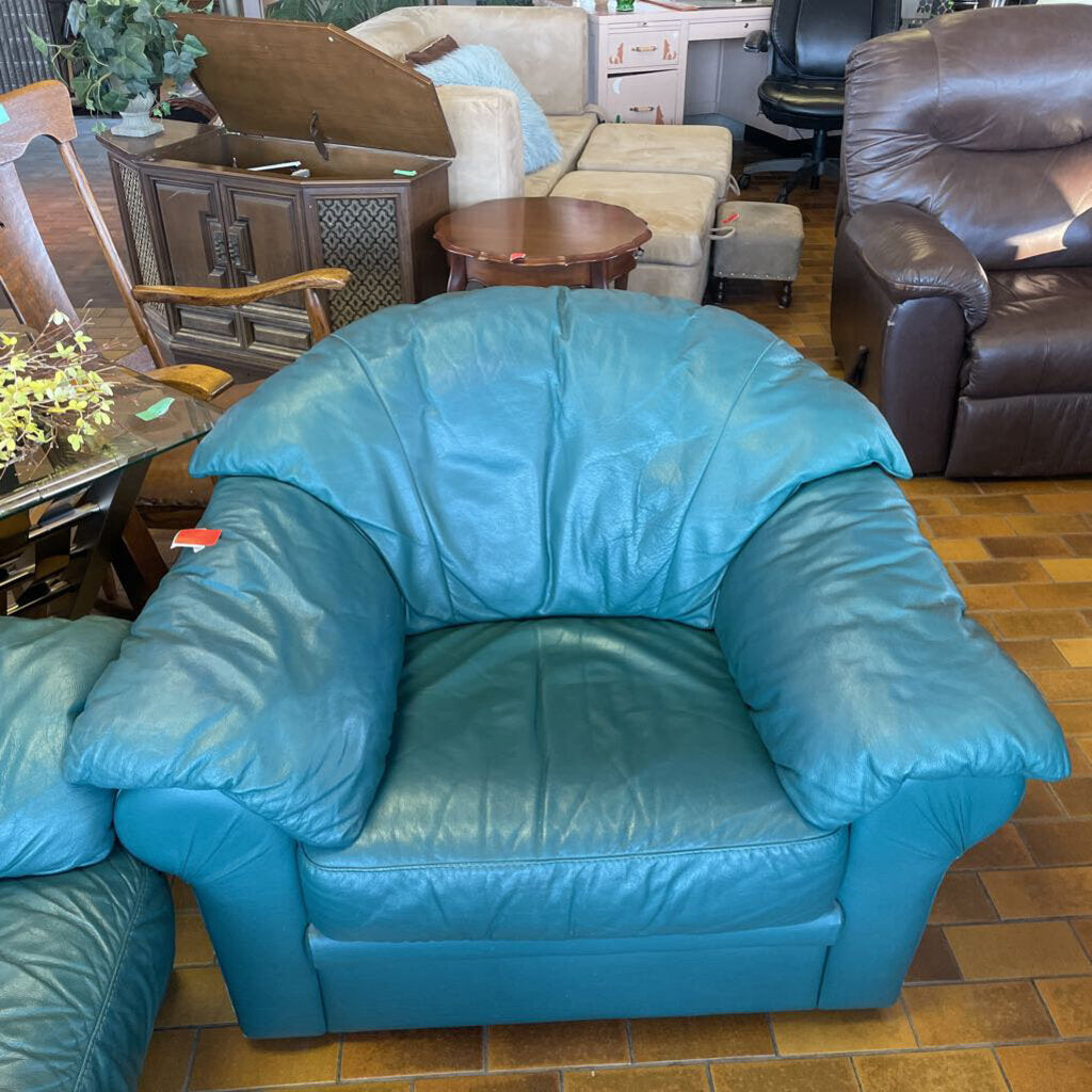 green Leather Seat