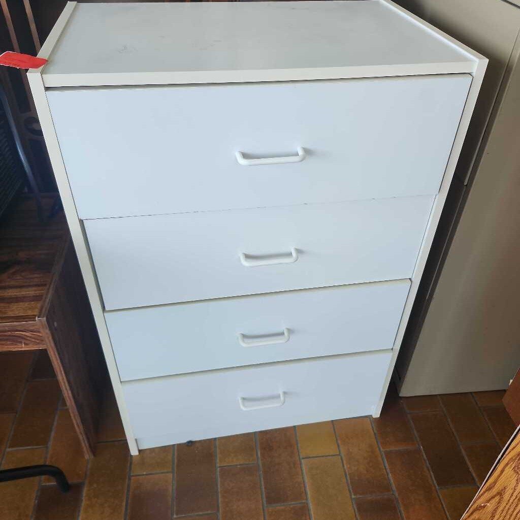 4 Drawer White Dresser