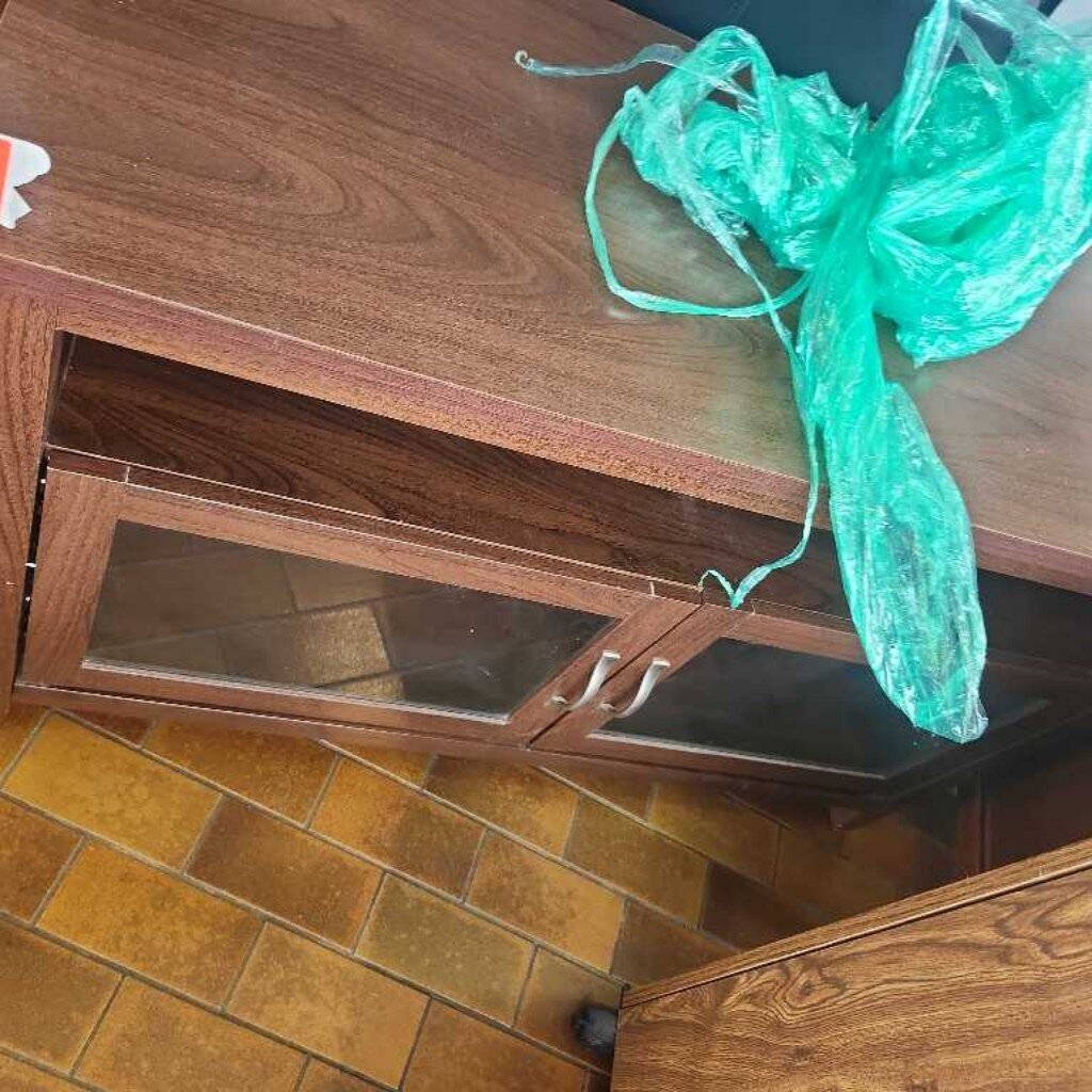 Wooden Tv Stand 2 Door Storage Panels